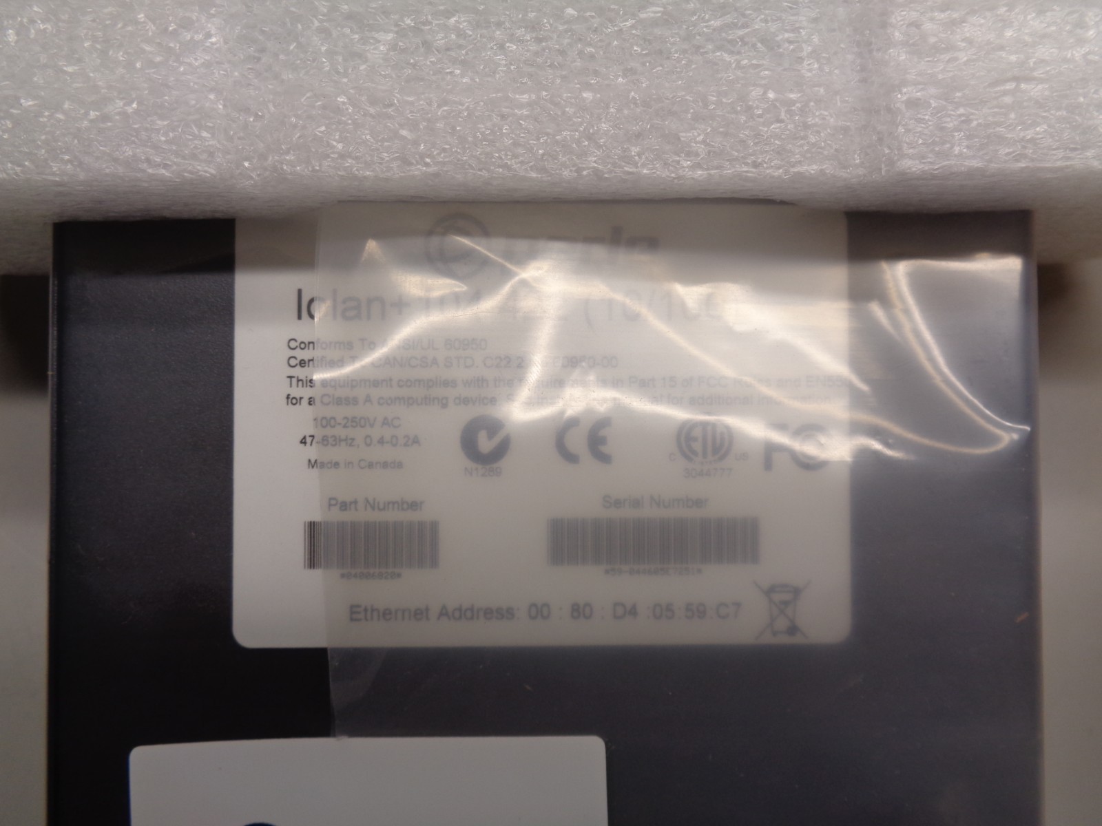PERLE IOLAN+104 RS422 (10/100) 04006824 “NIB”