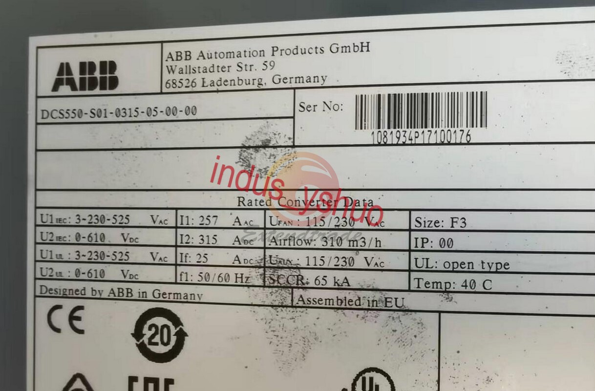 ONE USED ABB DC governor DCS550-S01-0315-05-00-00