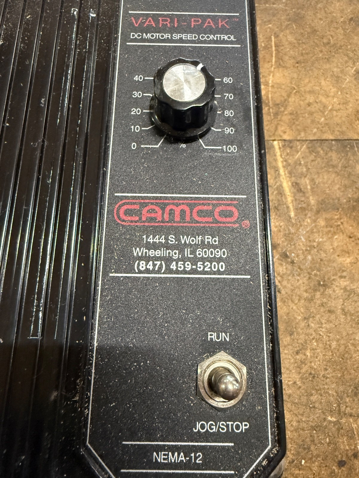 VARI PACK CAMCO 92A61633010000 115VAC 15.0A 50/60HZ MOTOR SPEED CONTROL (TESTED)