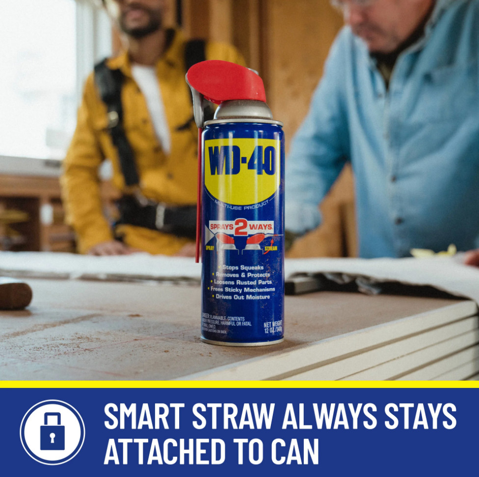 WD-40 Multi Purpose Lubricant Spray 12oz Smart Straw 2 Way Spray Formula
