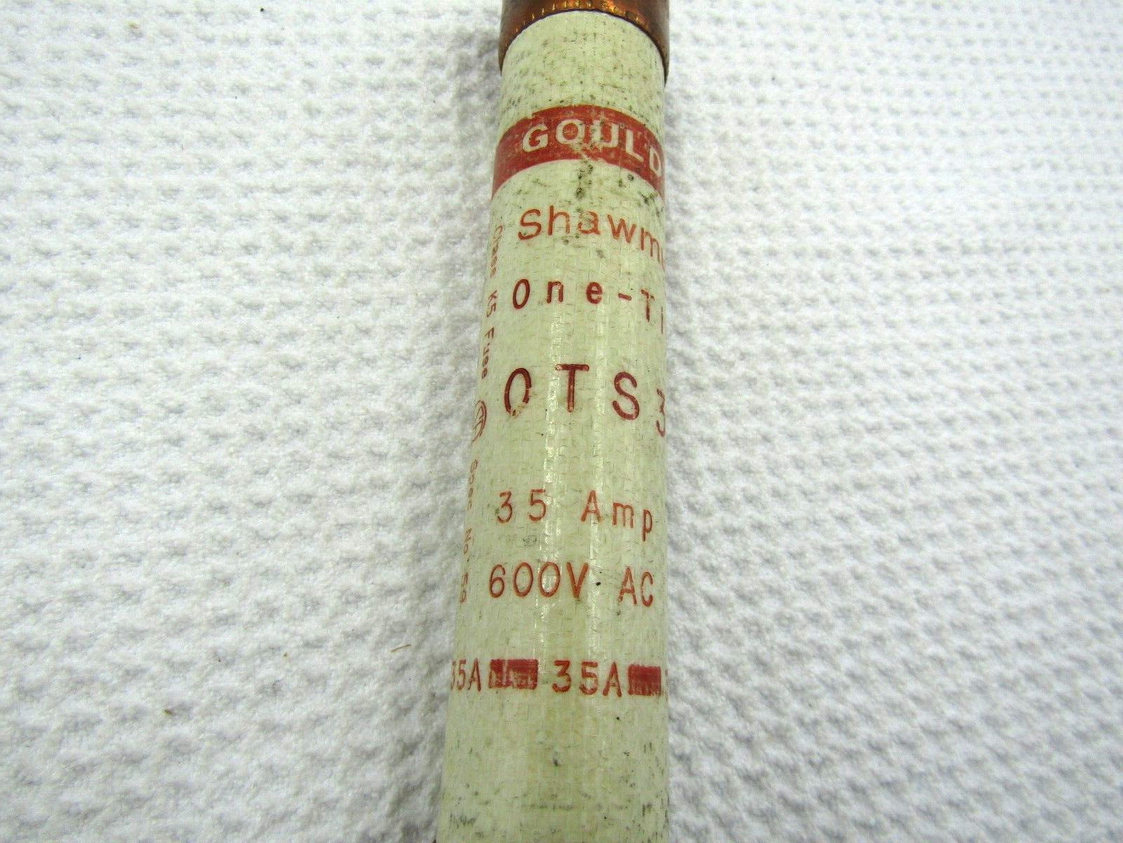 Gould Shawmut OTS35 One-Time Class K5 Fuse 35 Amps 600 VAC