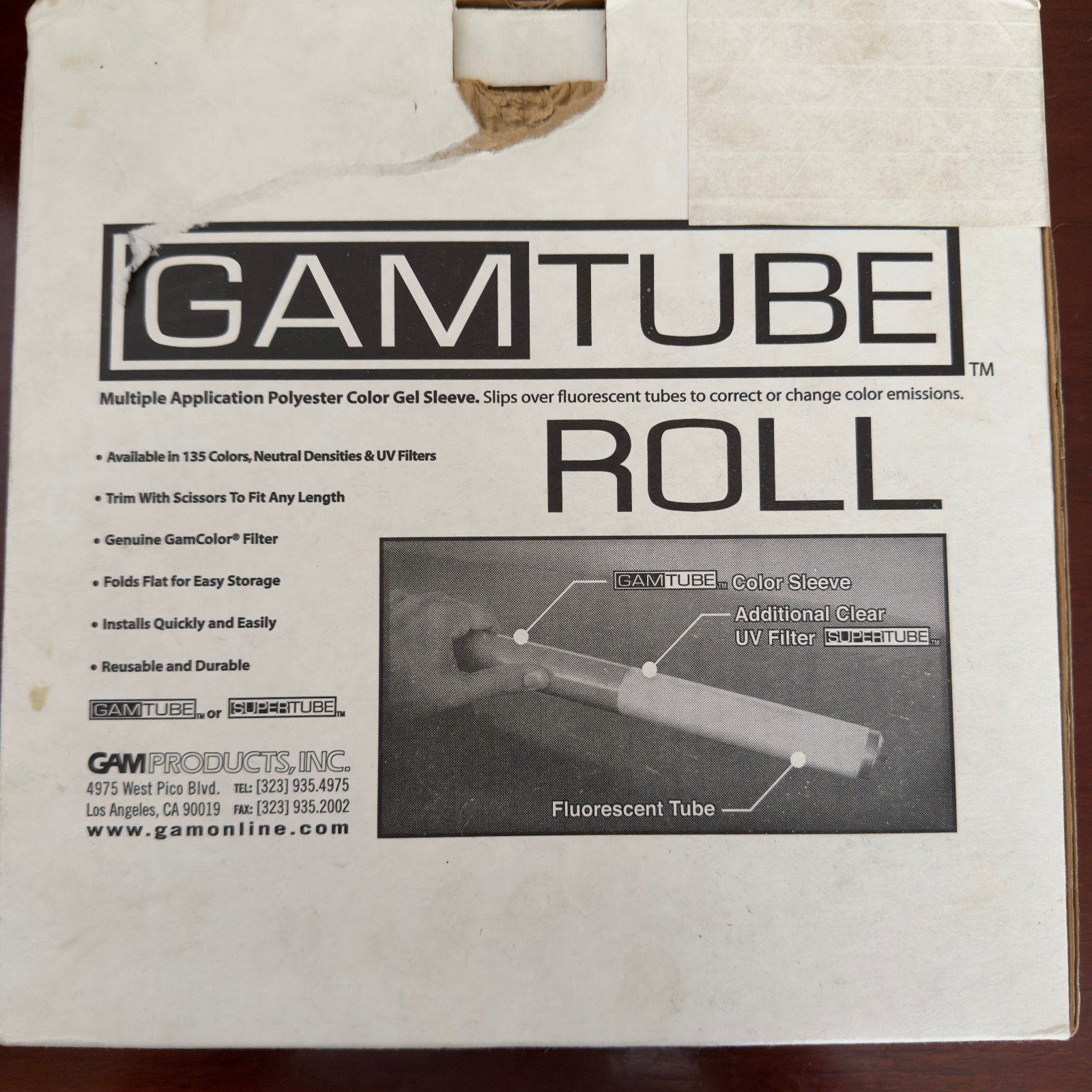 GAMTUBE Gel Sleeve Fits Over Fluorescent Tube Lighting T-8 400 Ft Color #1516