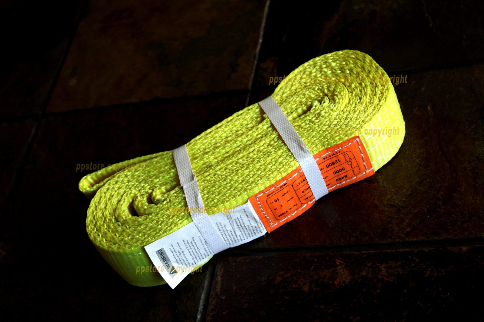 EE2-902 x 10ft 2 Ply Polyester Web Lifting Sling 2″x10′ Lifting Tow Strap
