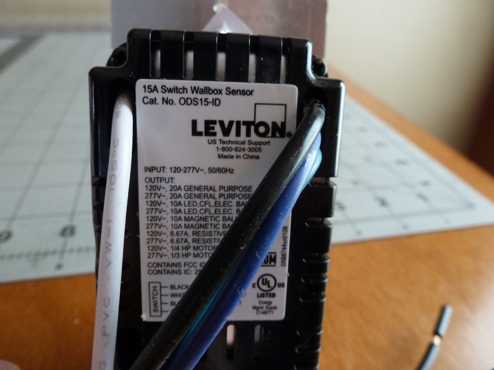Leviton ODS15-IDW Occupancy Self-Adaptive Sensor – Passive Infrared (PIR) NO BOX