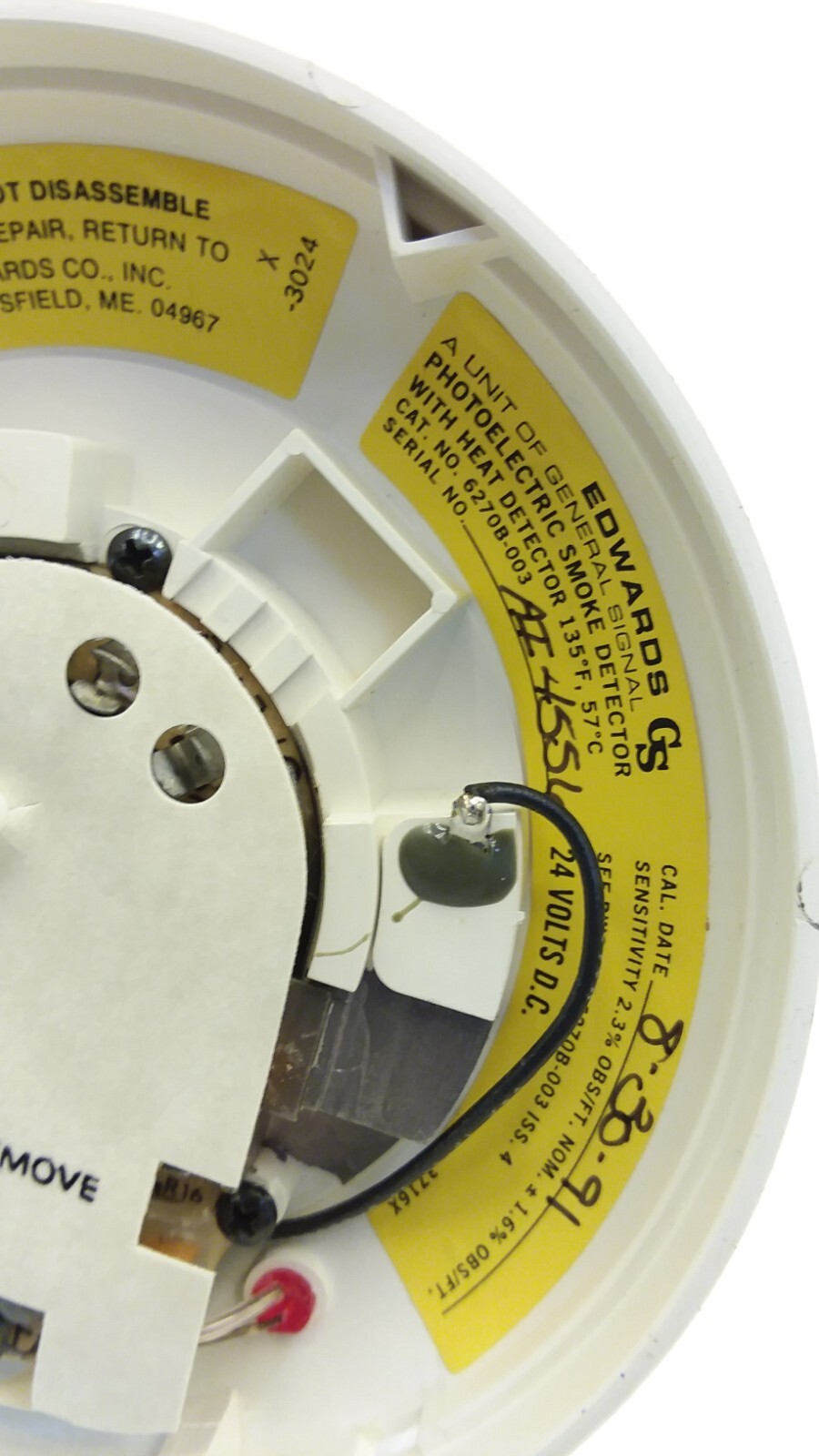 EDWARDS 6270B003 SMOKE/HEAT DETECTOR PHOTOELECTRIC TYPE W/135F HEAT DETECTOR NIB