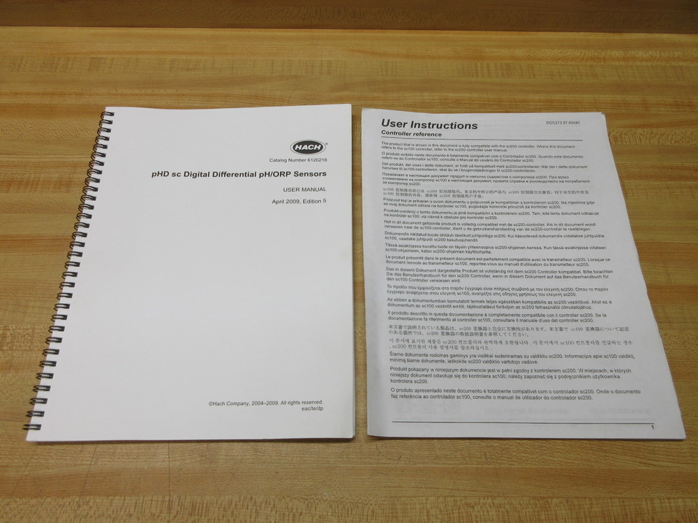 Hach 6120218 pH/ORP Sensors User Manual