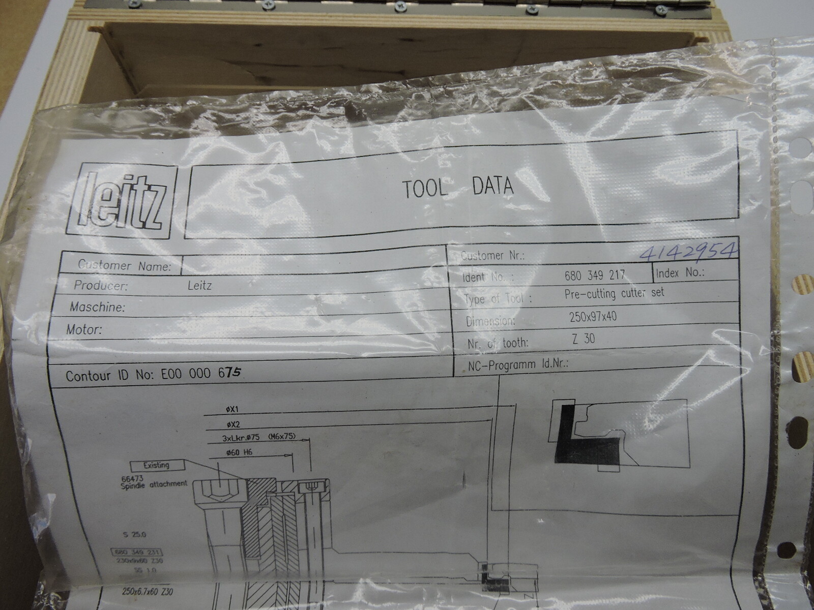 Letiz Pre-Cutting Cutter Set 680 349 217 (Dimensions: 250x97x40) 4142957