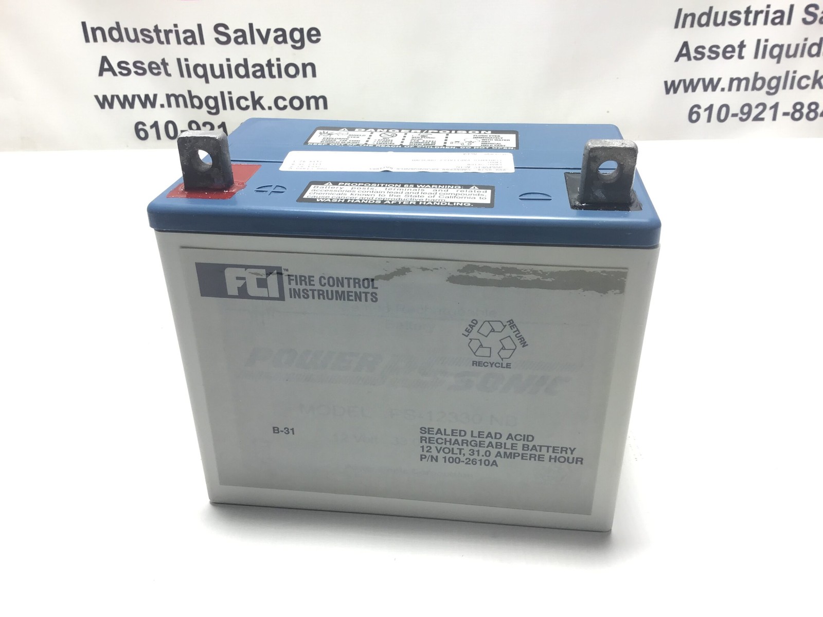FCI 100-2610A 31 AH Lead Acid Battery Sealed Rechargable