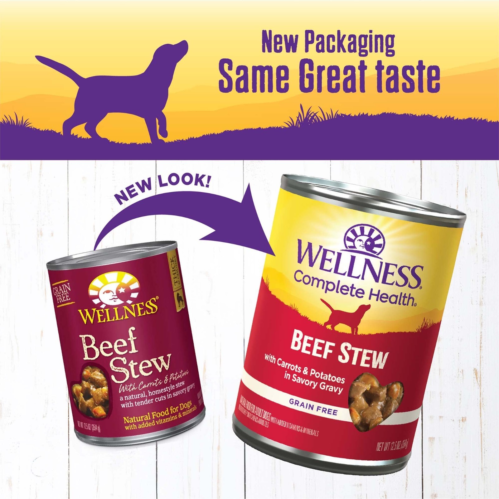Wellness® Stews All Life Stage Wet Dog Food – Natural, Beef, 12.5 oz – 24 count