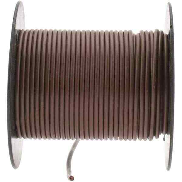 EastPenn 23413 18 AWG, 100′ OAL, Hook Up Wire Brown Vinyl Jacket