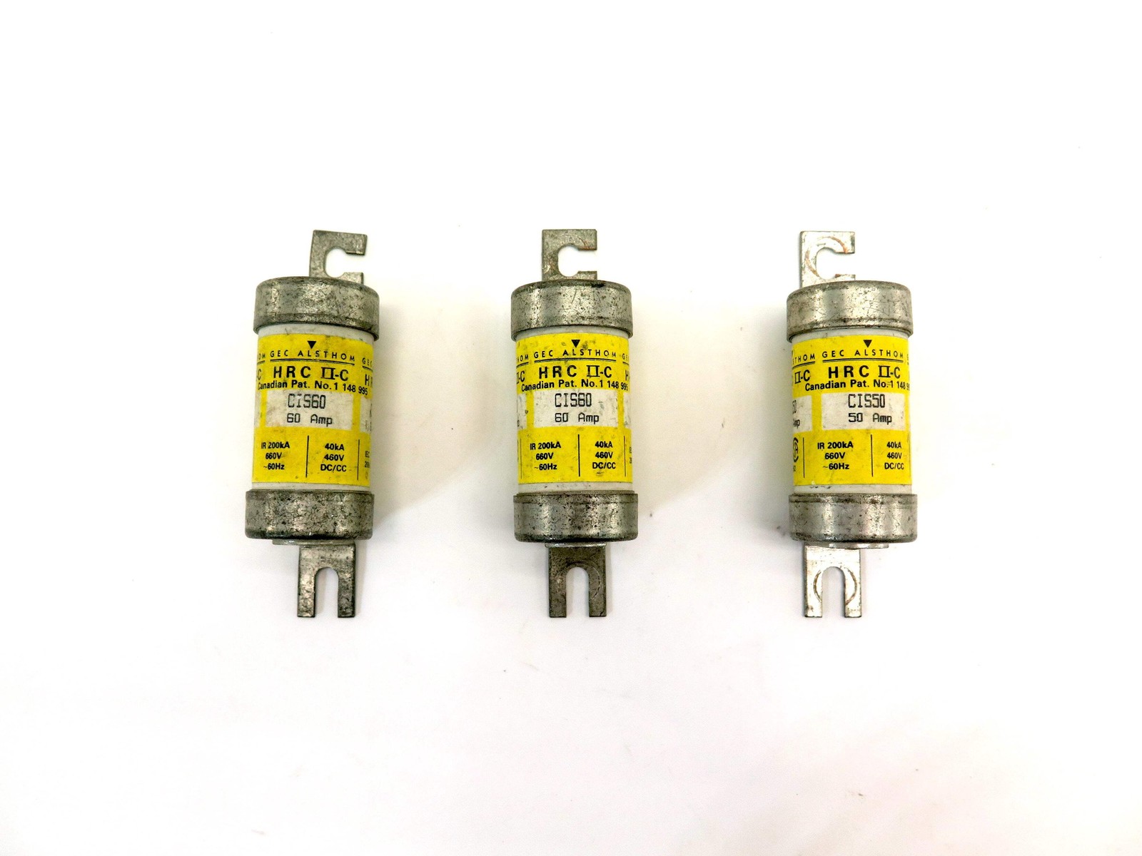 GEC Alsthom HRC II-C CIS60 Fuse 60 Amp LOT OF 3