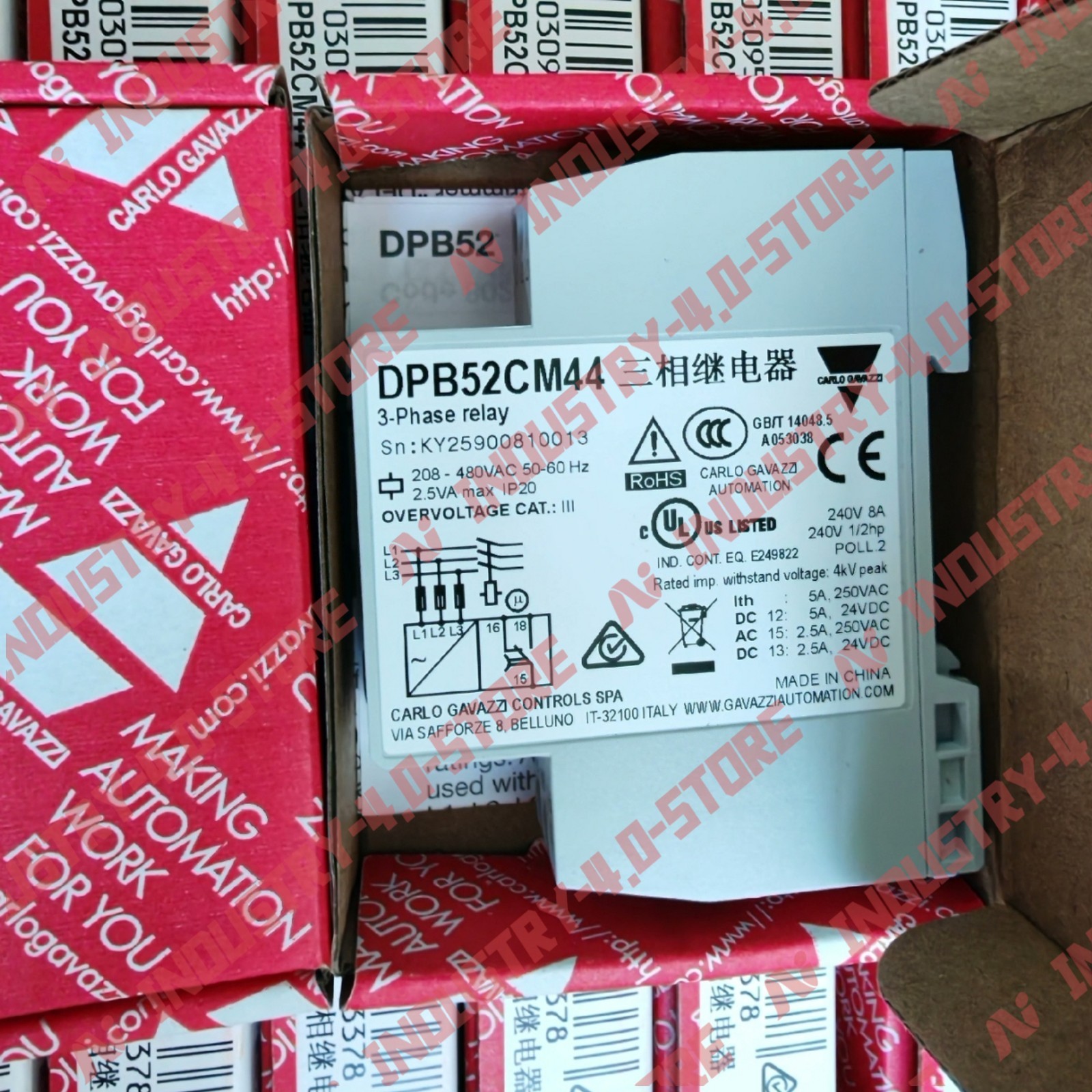 Carlo Gavazzi DPB52CM44 Three-Phase Relay#1pcs new in box
