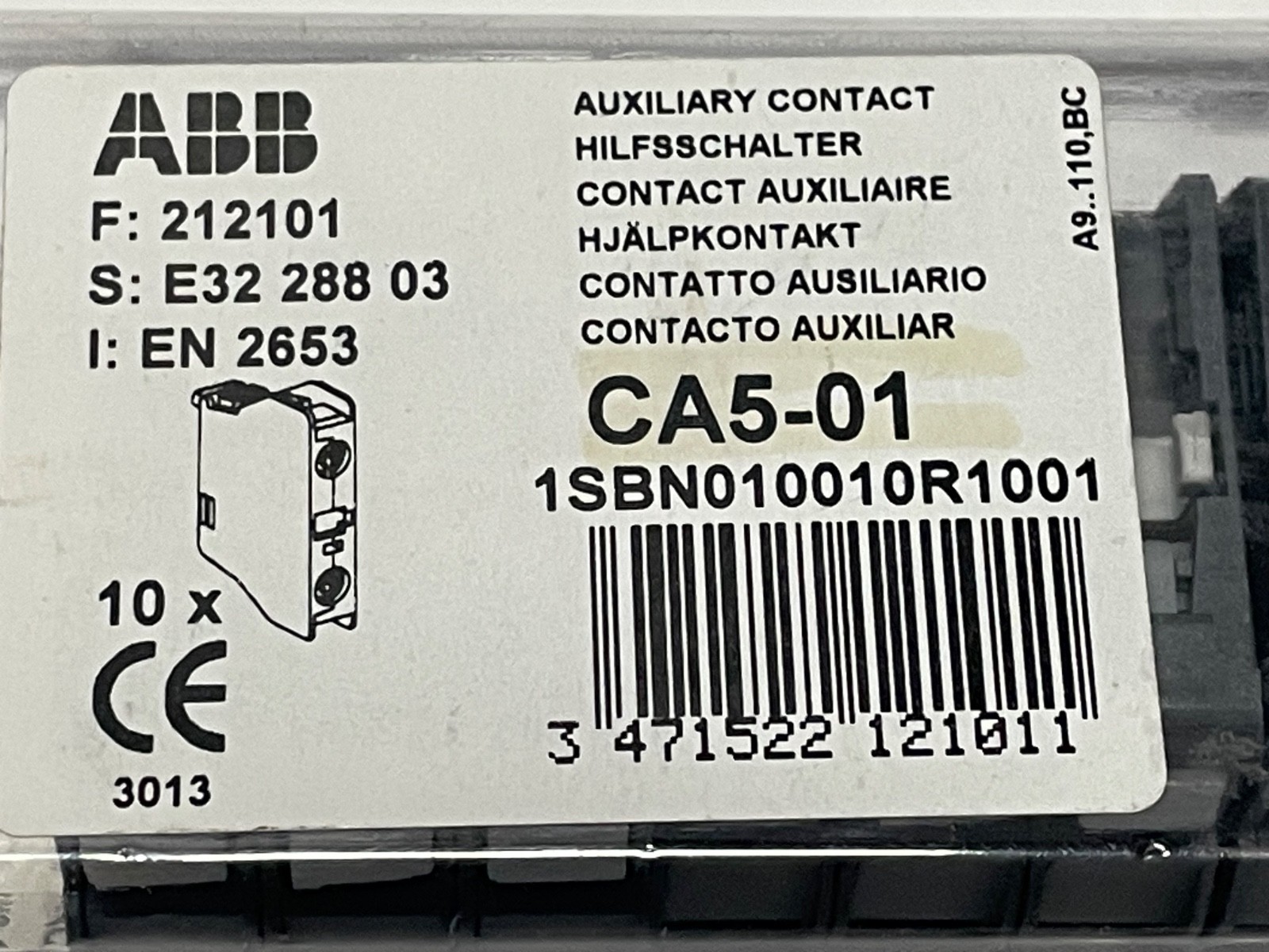 Partial box of 8 Eaton CA5-01 Auxiliary Contact