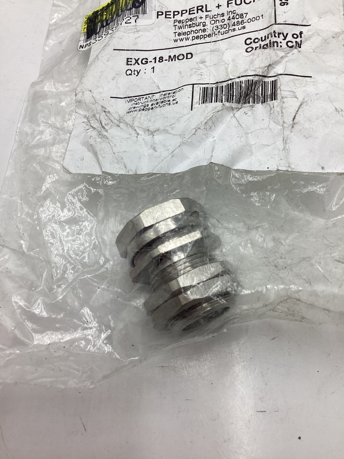 Pepperl + Fuchs EXG-18-MOD Mounting Aid Threaded Pipe Clamp For M18 Sensor
