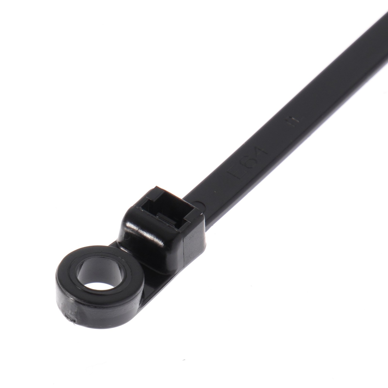 PANDUIT Screw-Mounted Nylon Cable Ties, Weather-Resistant Black, PLC3S-S10-C0