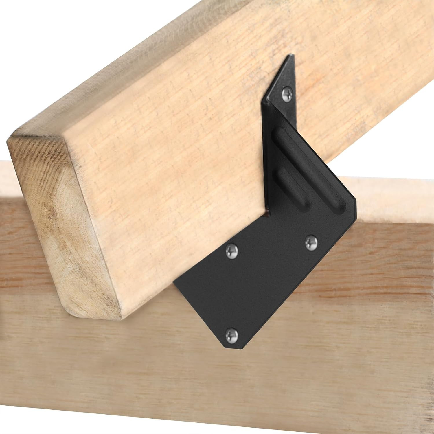 20 Pack Black Hurricane Ties Fit 2X4 Wood Rafters,13 Gauge | Pergola Brackets
