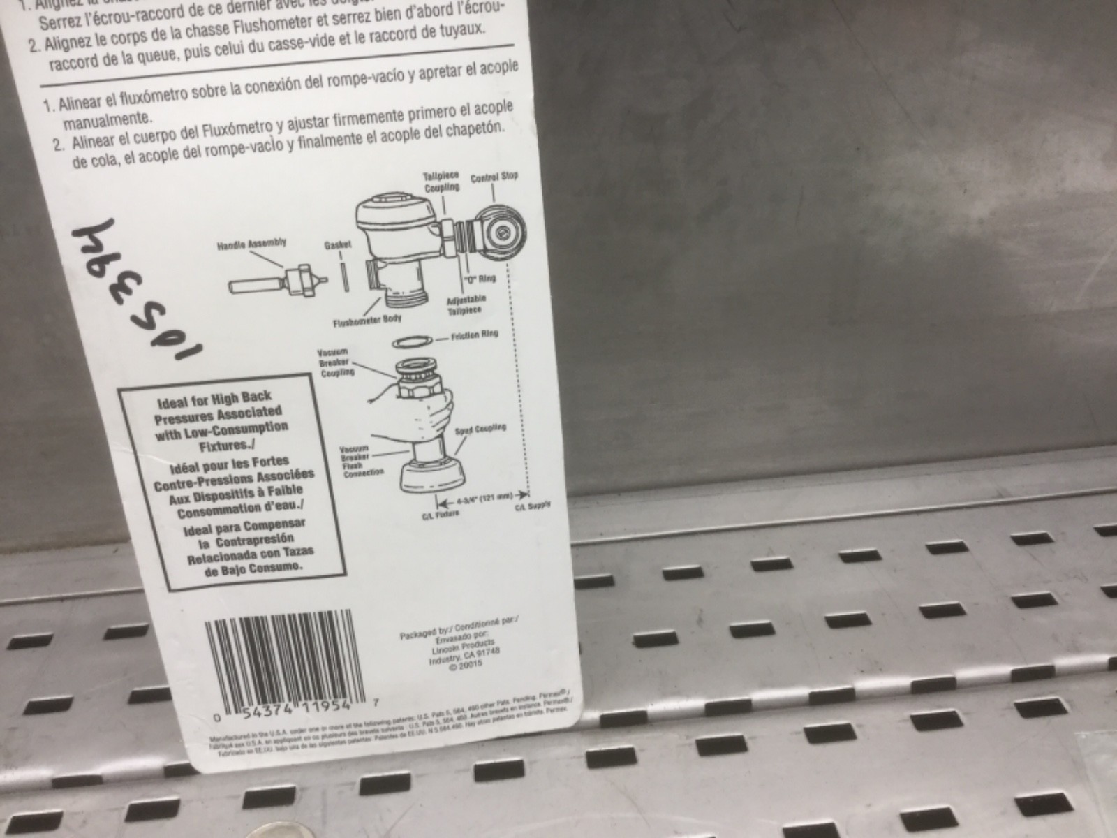 sloan vacuum breaker 1 1/4 x 9 V-500-AA 131070 new old stock rebuild kit