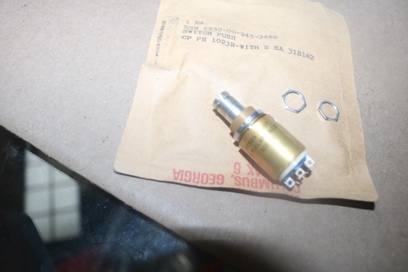 NOS CP Clare push switch PN 1023N 5930-00-945-3488