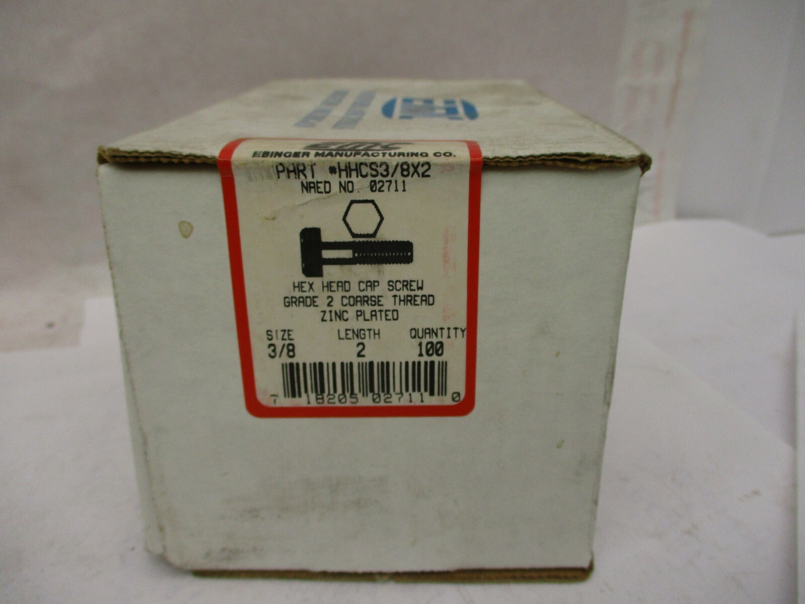 New open-box 3/8 16 x 2″ Bolt EMC HHCS3/8X2 Coarse Thread 100 Pieces A2669DH