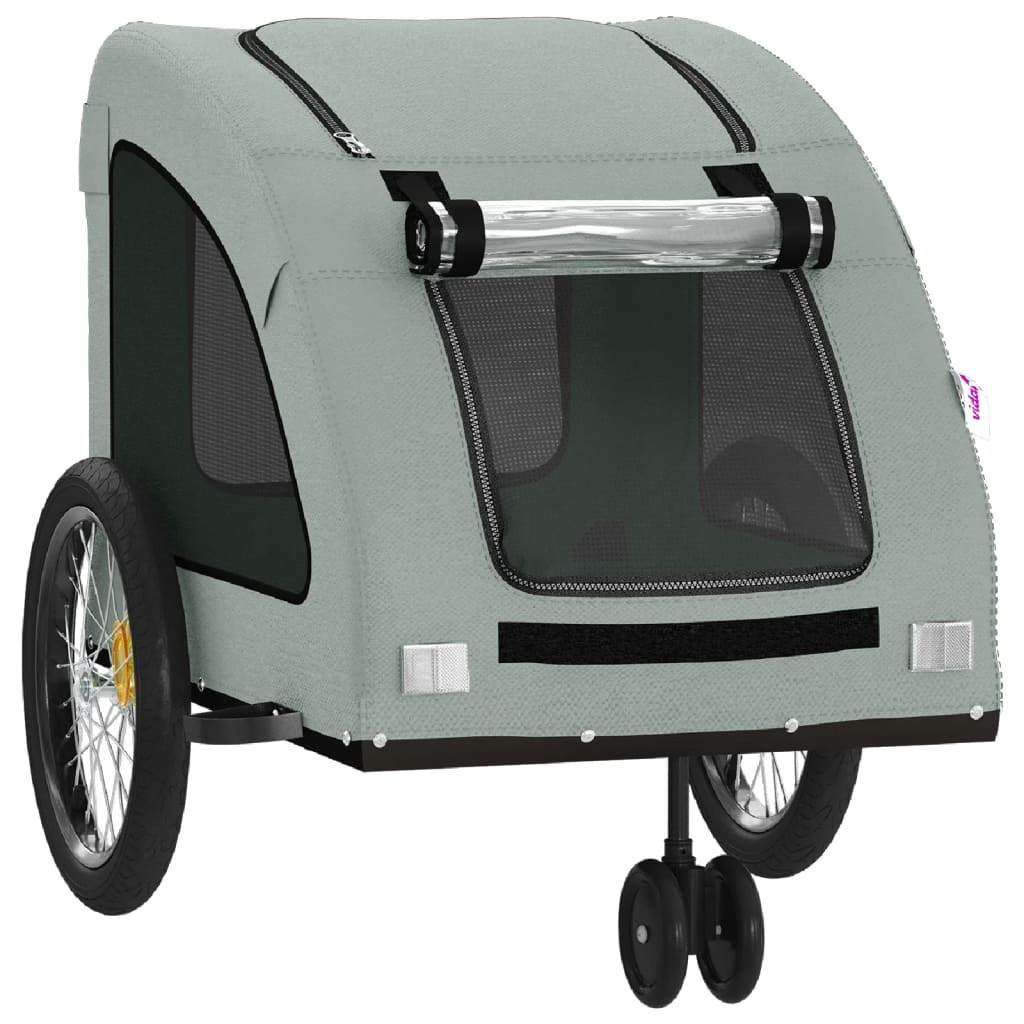 Pet Bike Trailer Grey Oxford fabric, iron, PVC Medium Durable