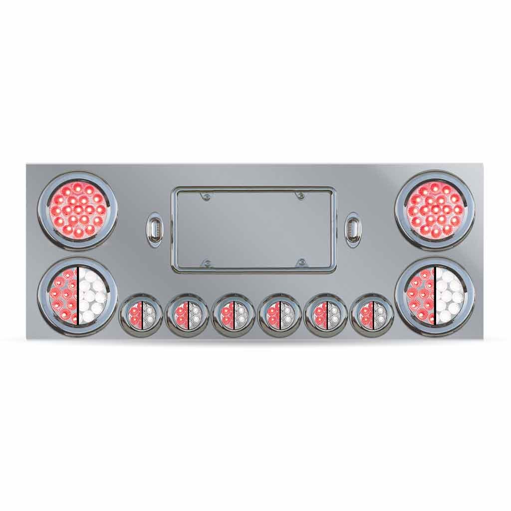 Trux Stainless Steel Rear Center Panel w/Back Plate and Dual Color LEDs