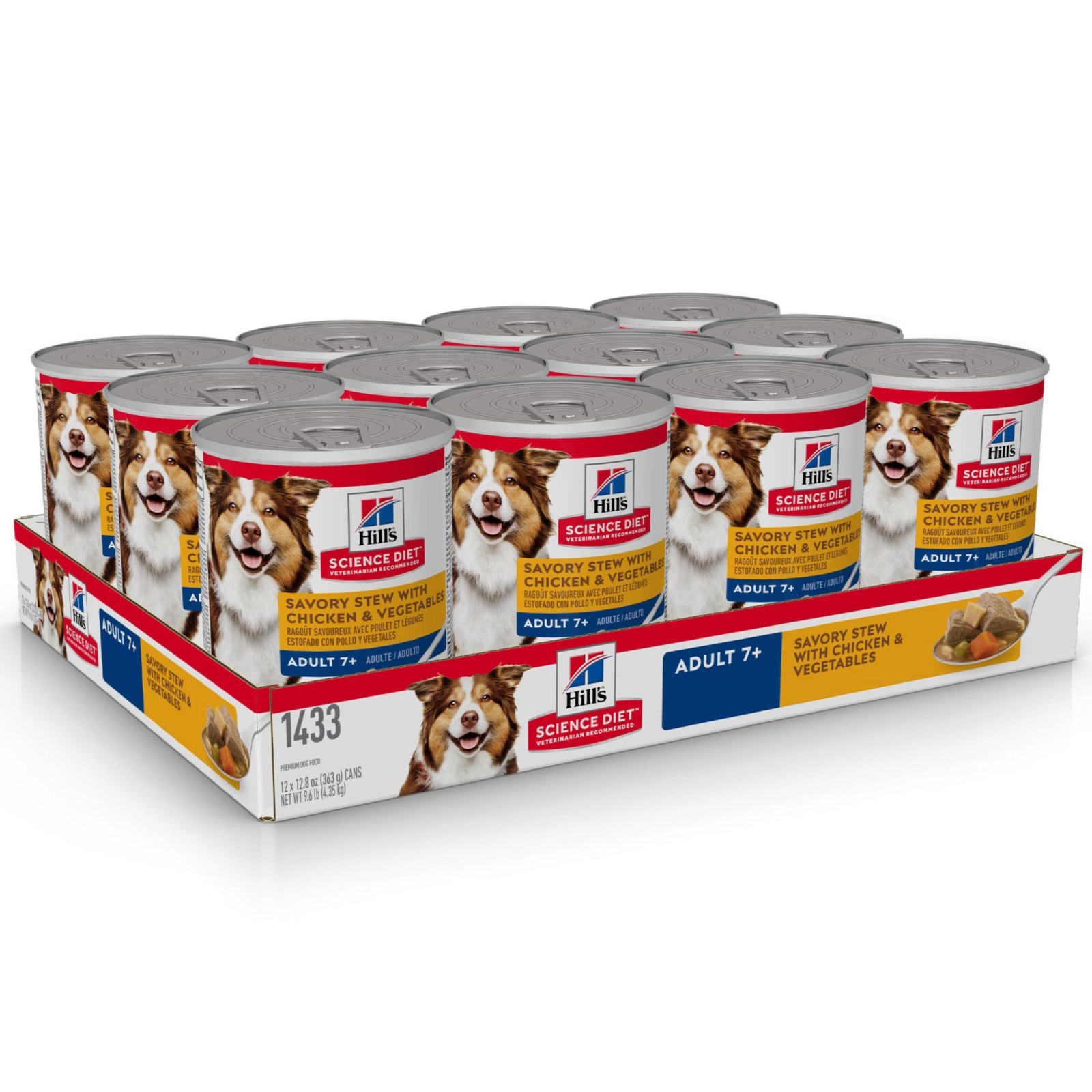 Hill’s Science Diet Adult 7+ Savory Stew,Chicken&Vegetables Wet Dog Food, 12.8oz