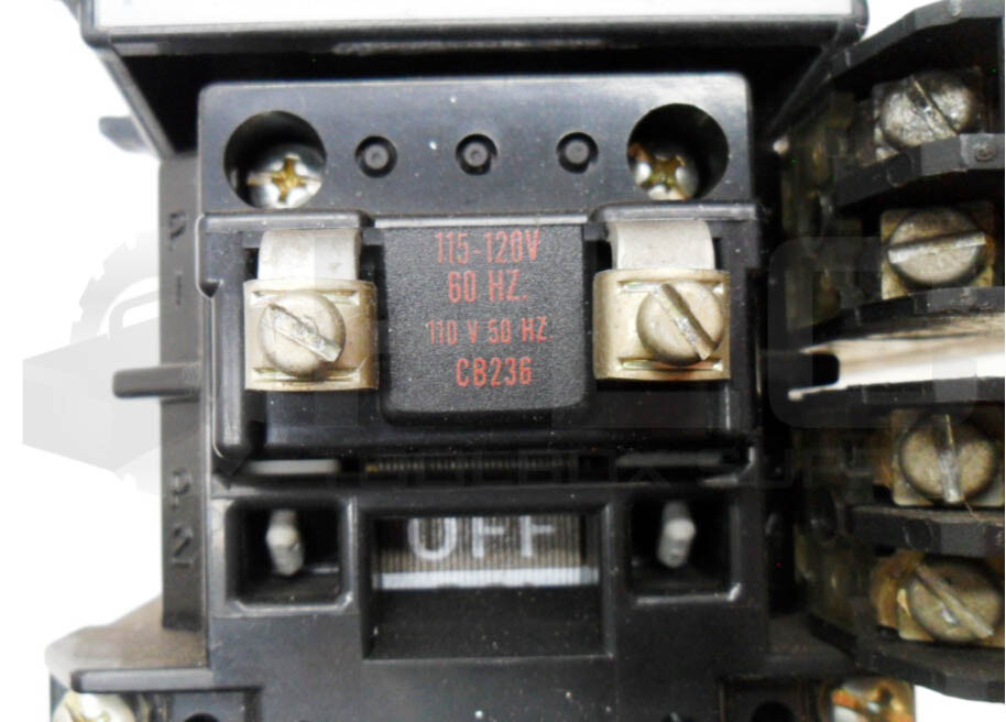 ALLEN BRADLEY 505V-BOD /B CONTACTOR W/ CB236 W/ (2) 595-AB /B AUXILIARY CONTACT