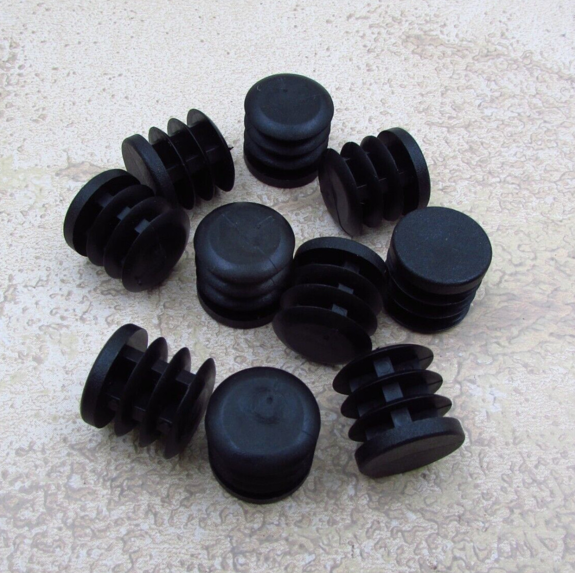 QTY 10 Plastic 5/8″ Inch OD, 14-23 Gauge Round Tube End Cap Insert Plug Glide