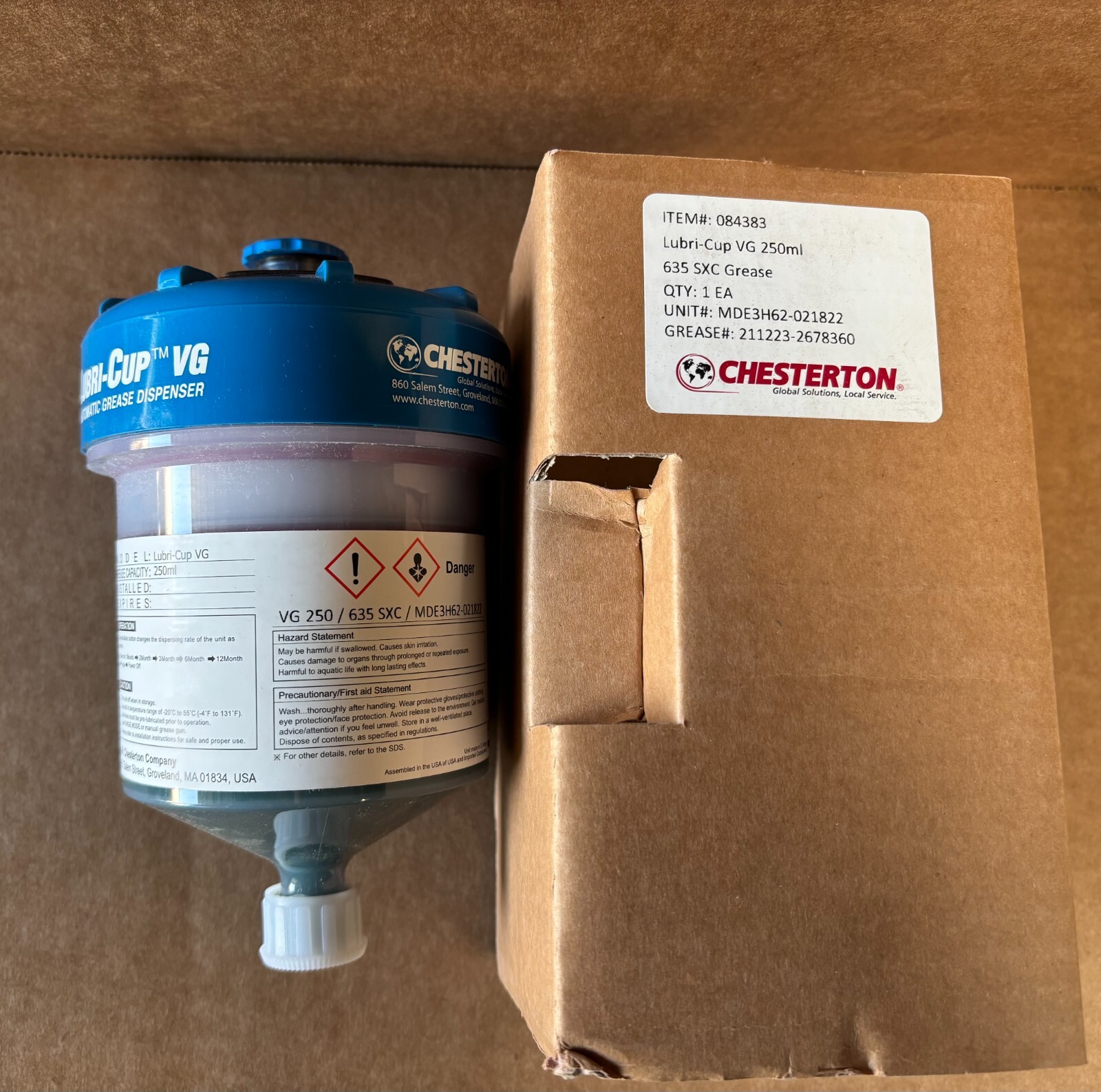 CHESTERTON #084383 LUBRI-CUP VG 250 ML SXC 635 GREASE (1 CASE OF 10 EA)