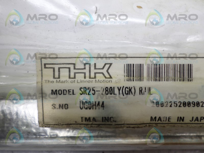 THK SR25-280LY(GK) SYSTEM RAIL NSMP
