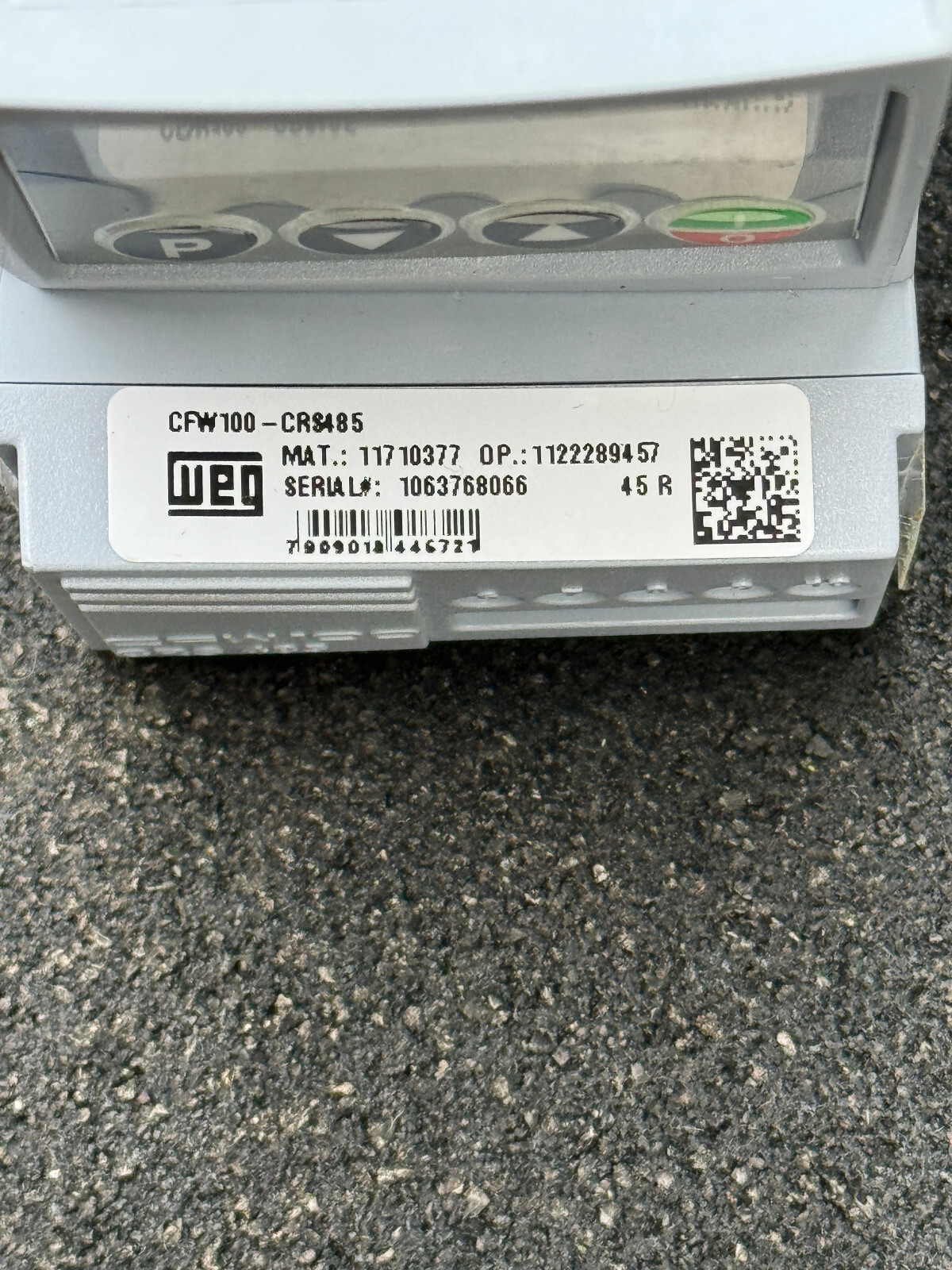WEG CFW100B02P6S220H3G2 FREQUENCY INVERTER 200-240V w/DIN RAIL