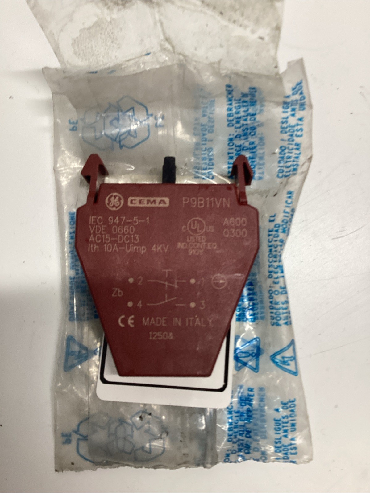 Cema P9B11VN CONTACT BLOCK V-448