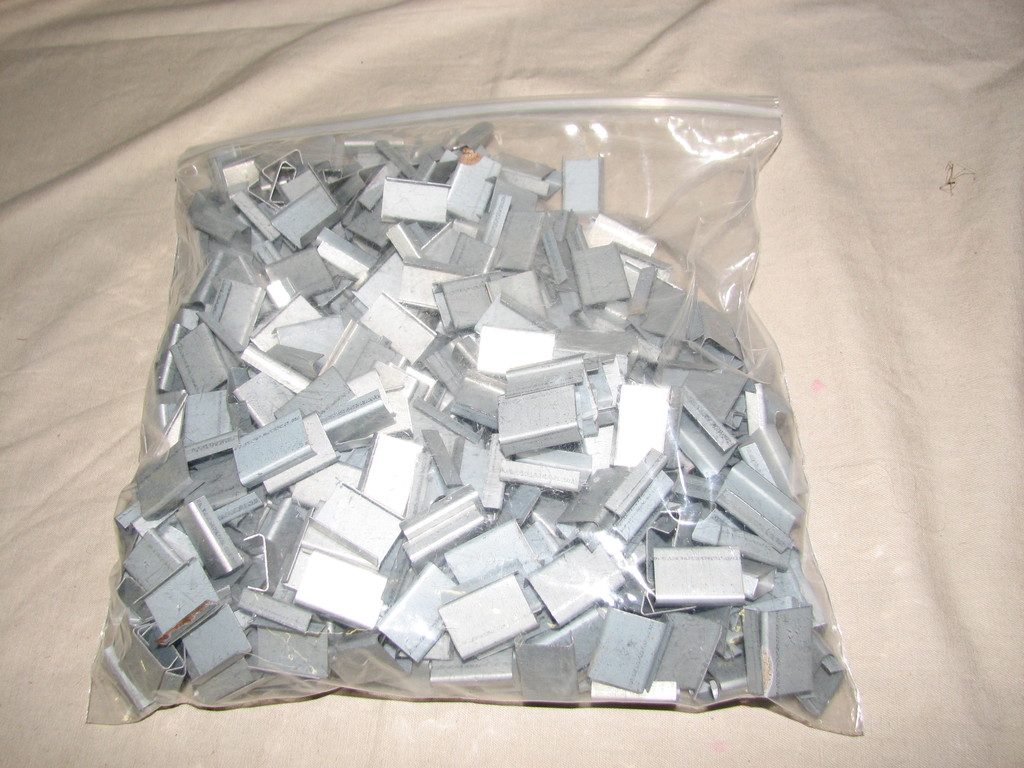*banding clips strap metal 5/8″ bag of 500 strapping large lot bander band