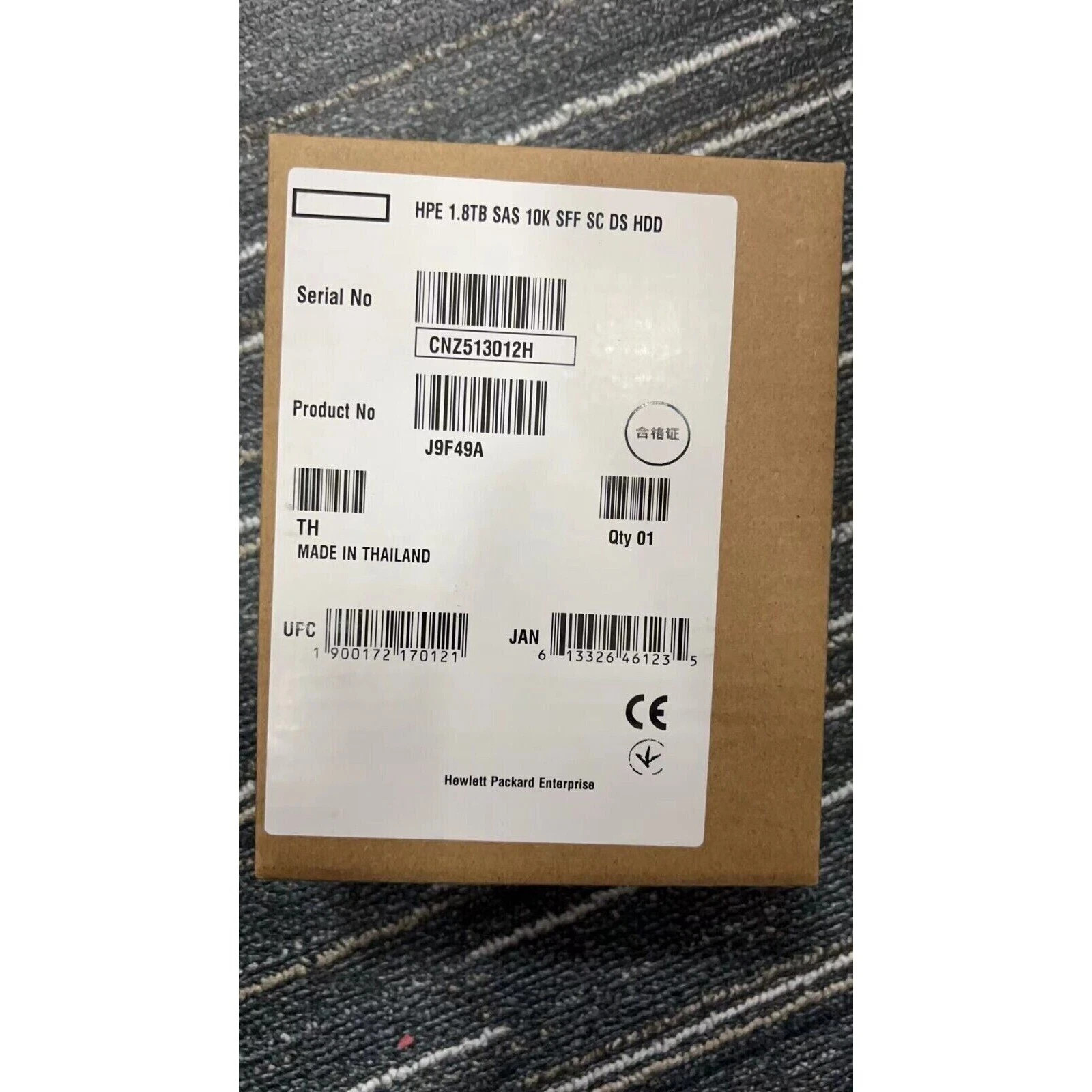 NEW J9F49A 787649-001 HPE MSA 1.8TB 2.5″ SAS 10K 12G SFF BC HDD Hard Drive US