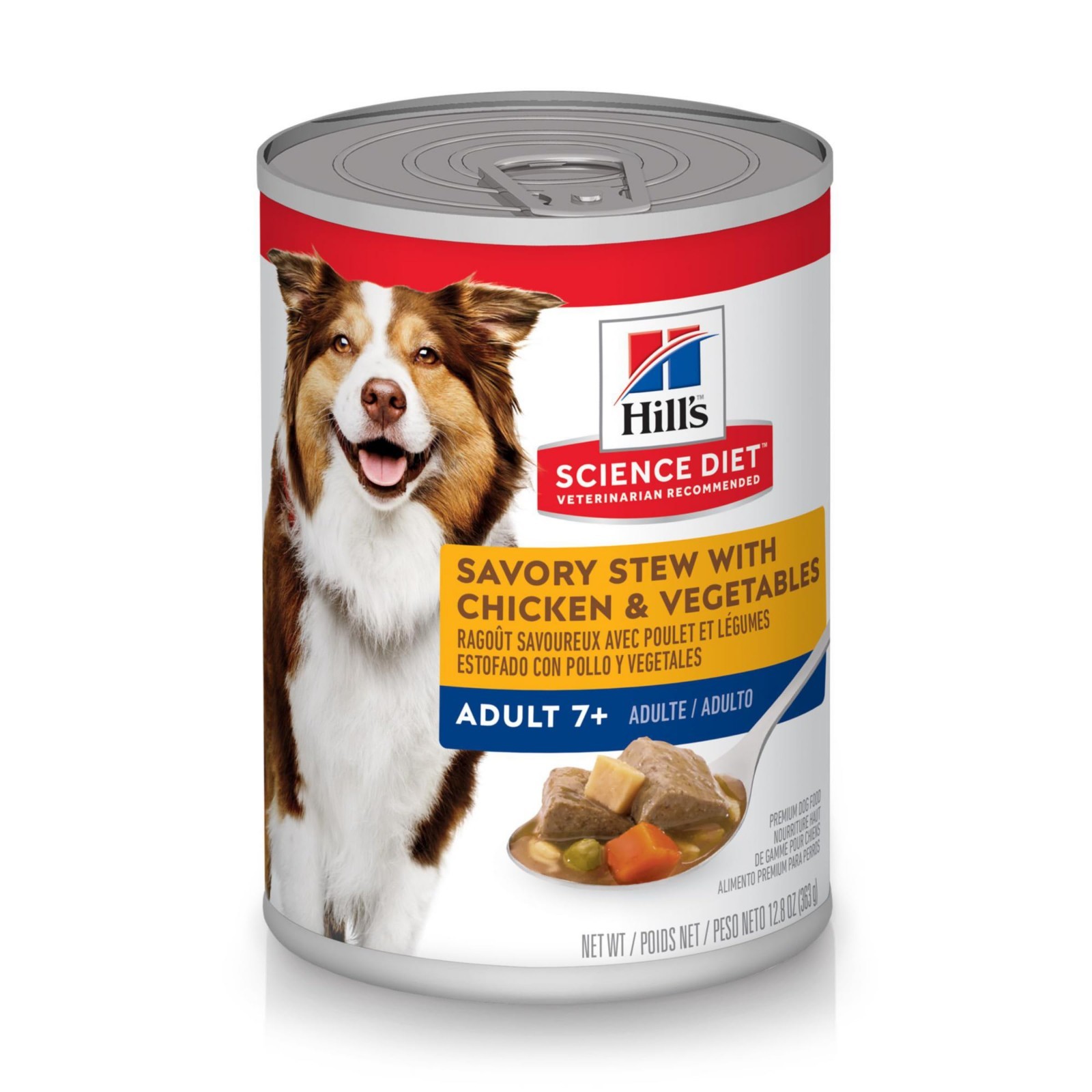 Hill’s Science Diet Adult 7+ Savory Stew,Chicken&Vegetables Wet Dog Food, 12.8oz