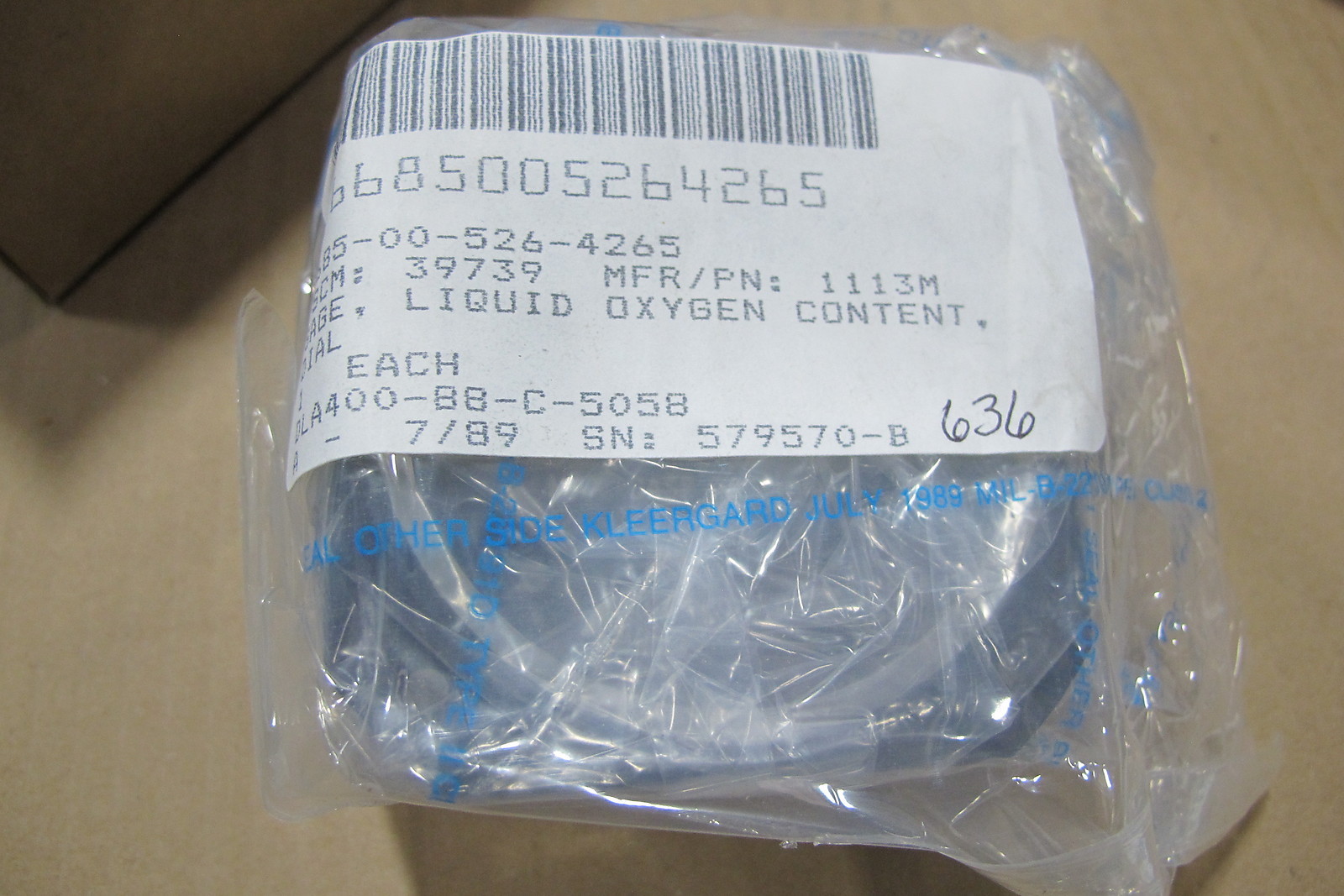 MERIAM INSTRUMENT LIQUID OXYGEN CONTENT GAGE NSN 6685-00-526-4265