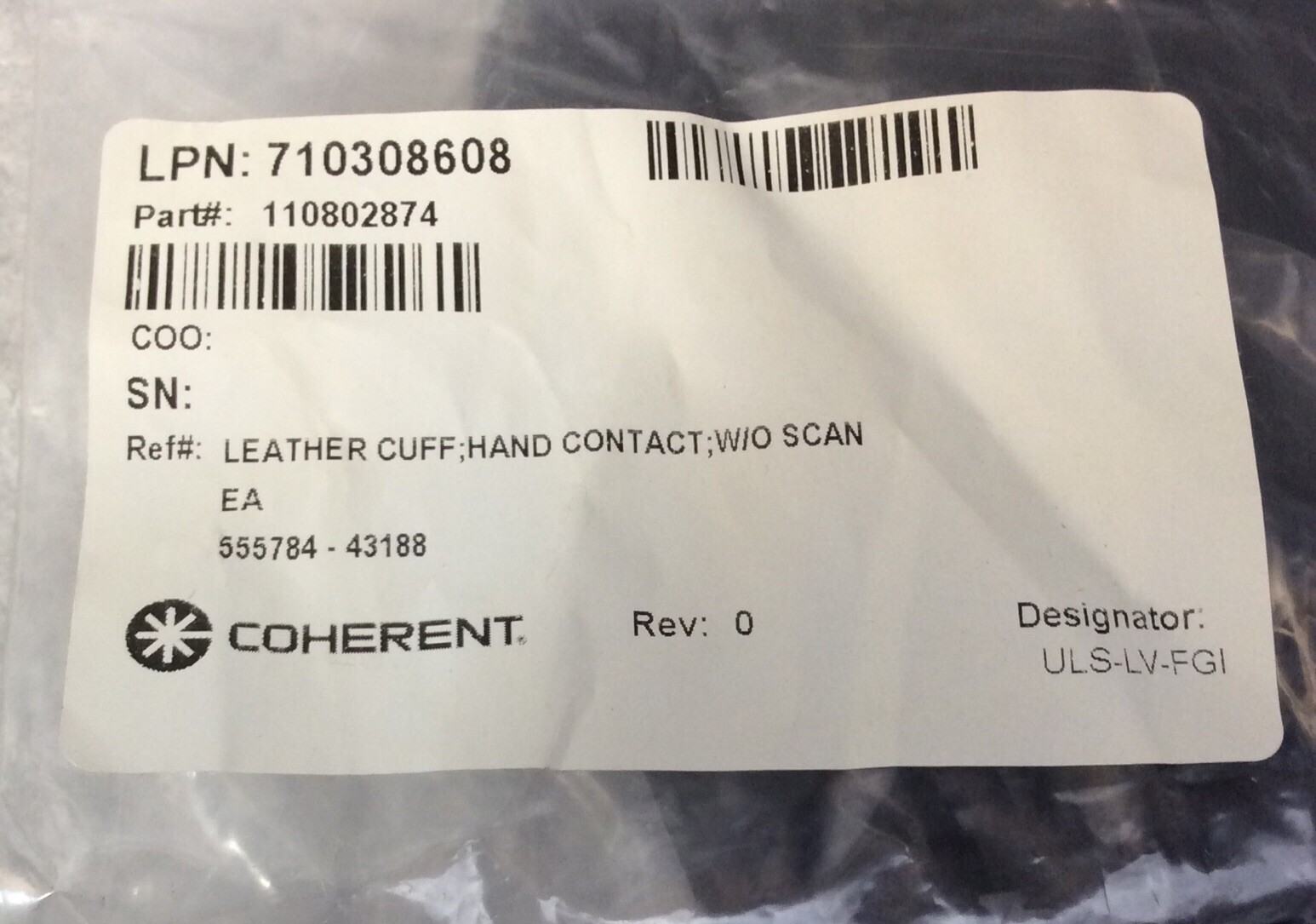 Coherent/Rofin Textile Cuff W/Flaps for Starweld Basic & Desktop Laser Welders