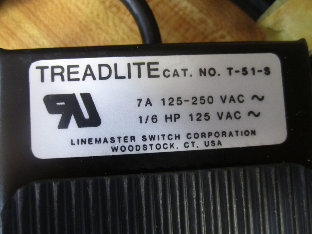 Linemaster T-51-S Foot Switch T51S W/Cord