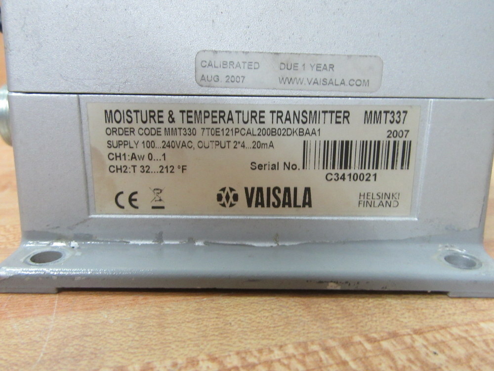 Vaisala MMT337 Moisture & Temperature Transmitter CH2:T 32…212°F
