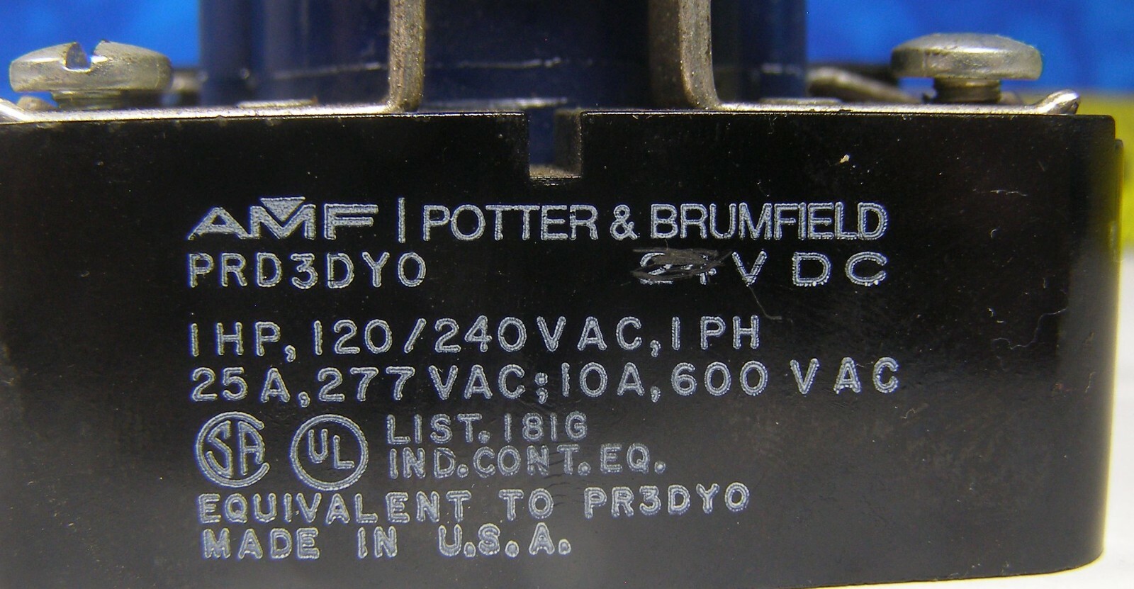 AMF Potter & Brumfield Power Relay PRD3DY0 24vdc ZNB