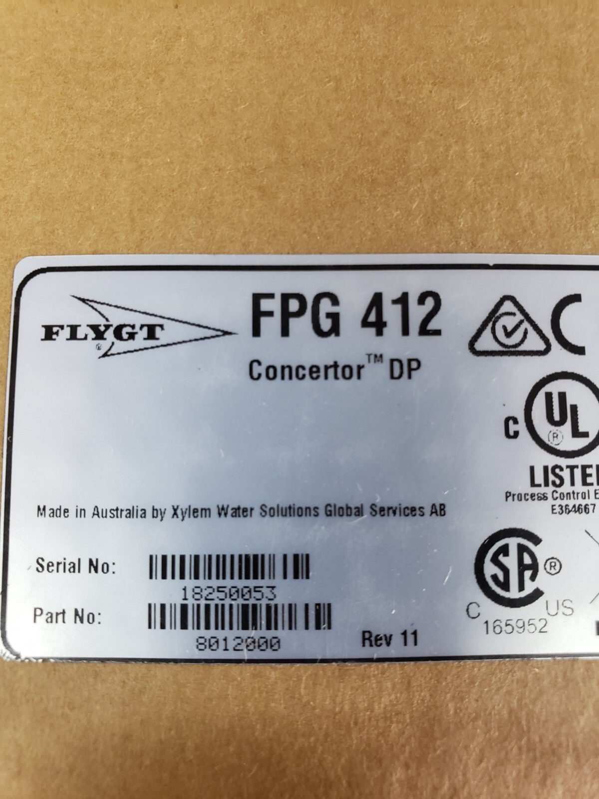 FLYGT 8012000 FPG 412