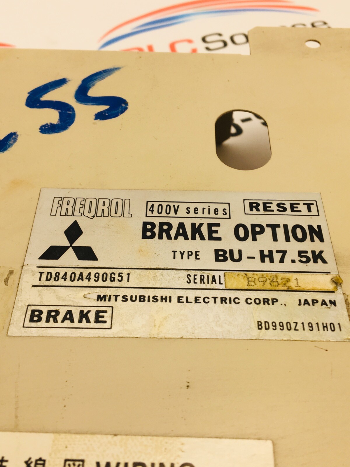 MITSUBISHI FREQROL 400V SERIES BU-H7.5K BREAK OPTION BOX TD840A490G51