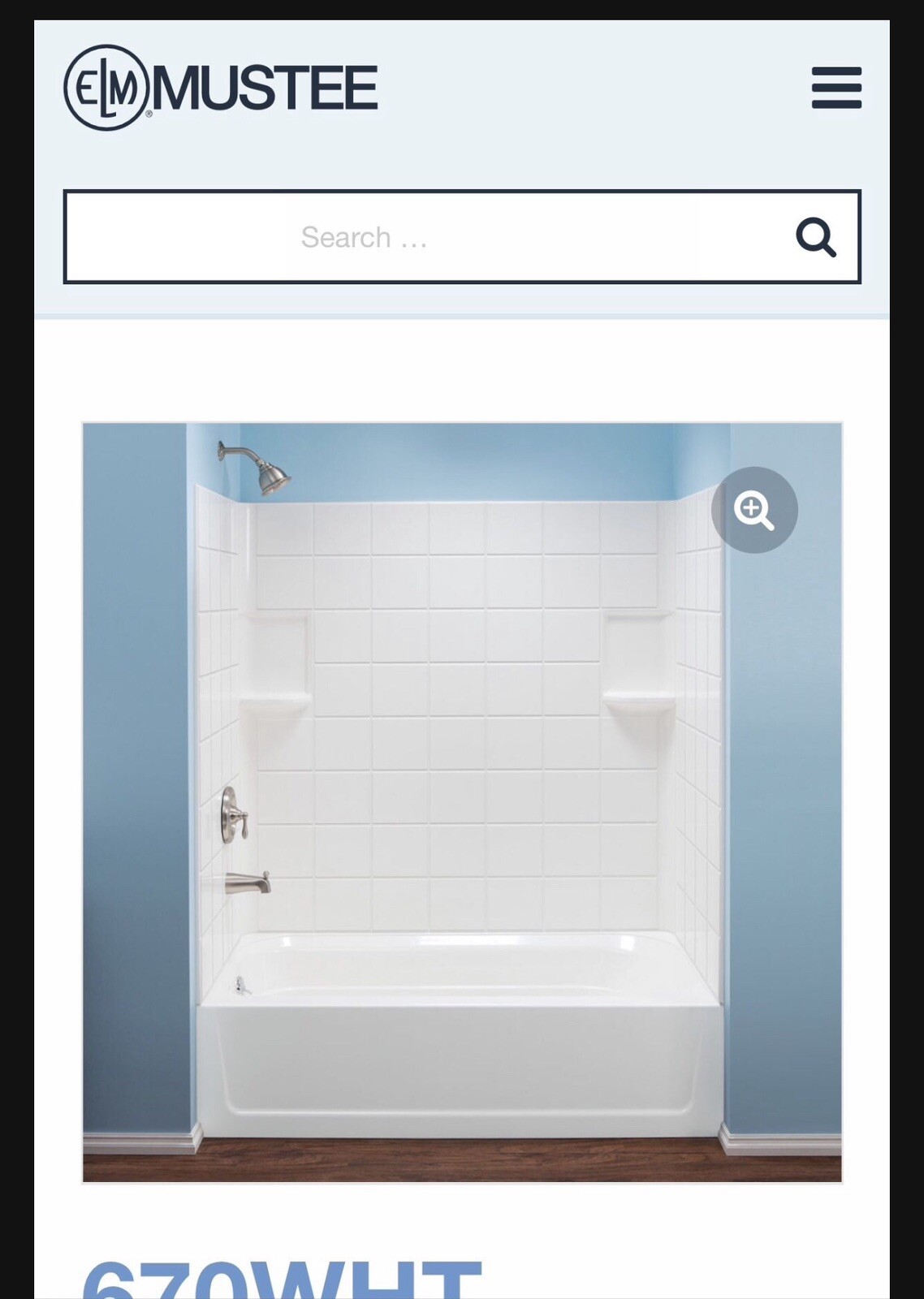 Topaz 60x59x27 in. Alcove Fiberglass Tub And Shower Premium Bathtub Wall Cover