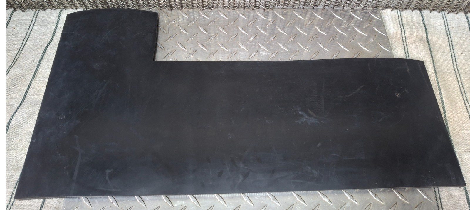 Heavy Matte Black Rubber Flooring Safe-Play Rubber 24.25 x 8 x 1/2″