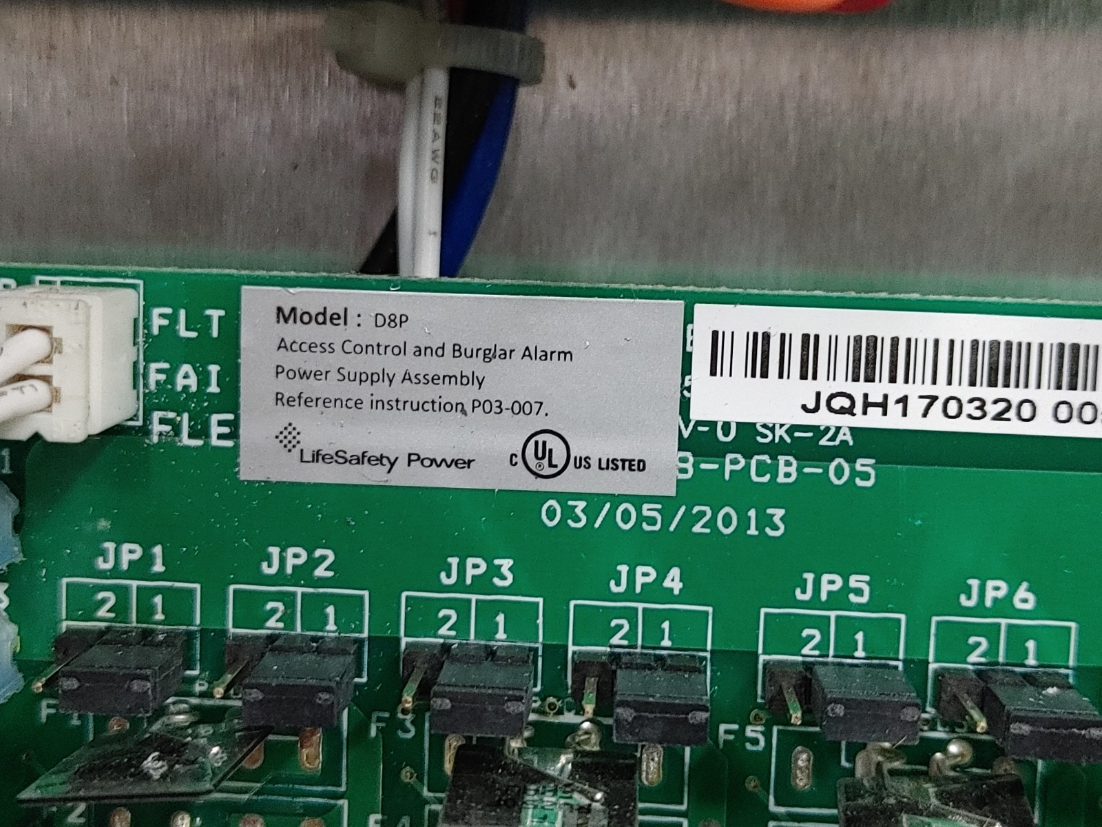LIFESAFETY POWER FP075-D8PE2M Multi Output Power Supply Charger Enclosure