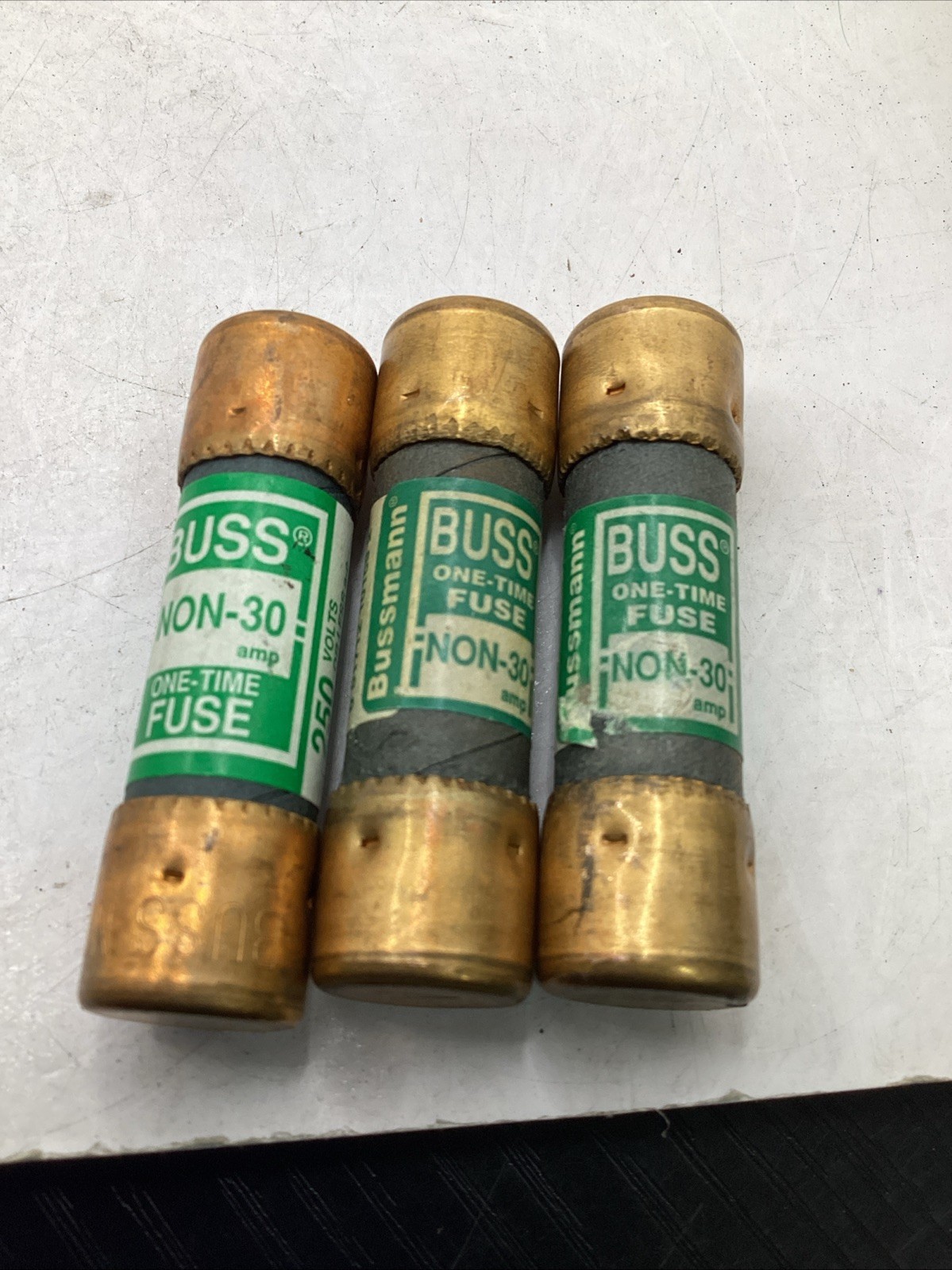 Buss NON-30 30-Amp 250 Volts Fuses Class K5 (lot of 3)