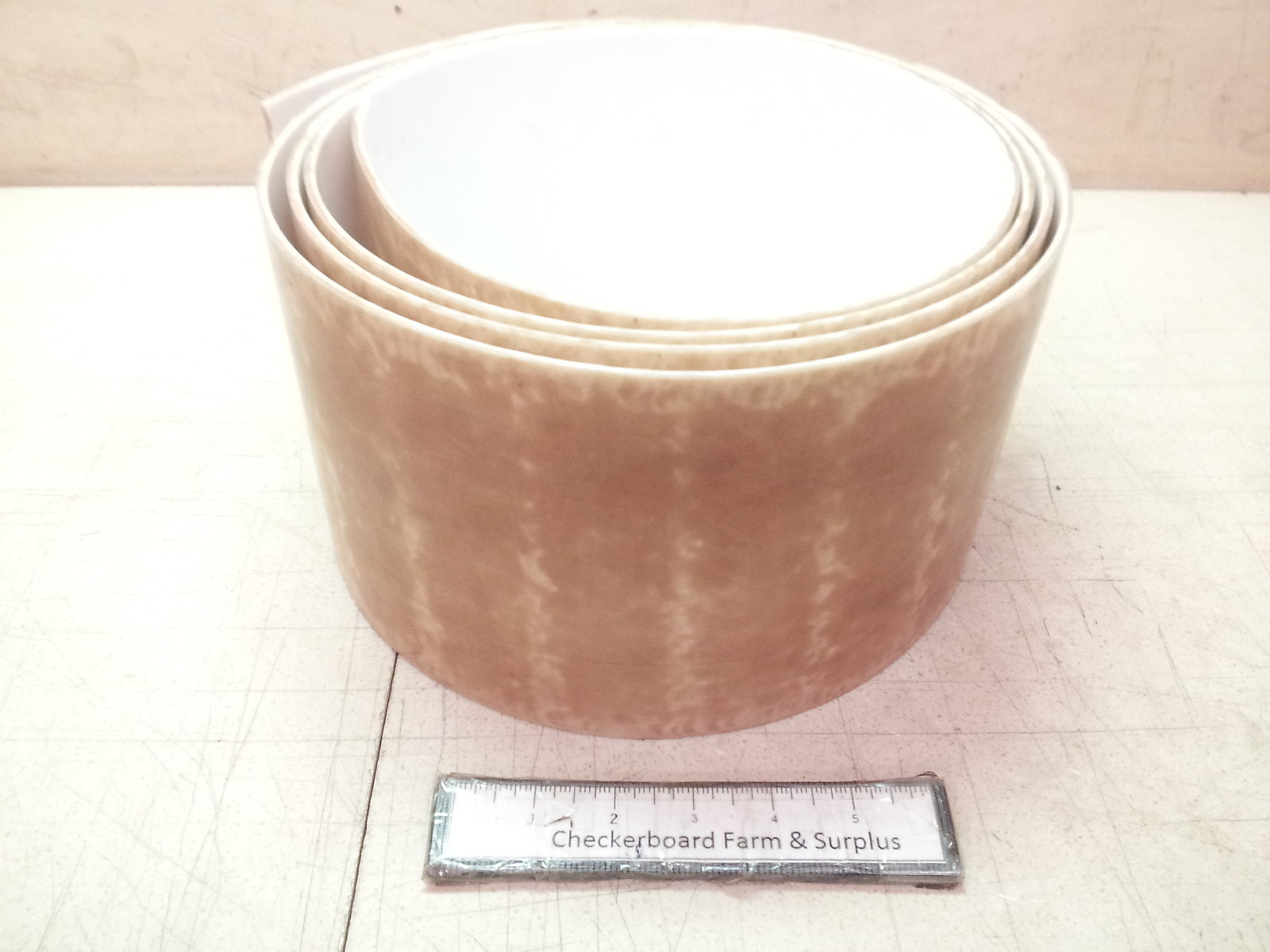NOS Teflon Strip Roll 1/8″ x 6″ x 9ft (Etched on one side to bond to A36 Steel)