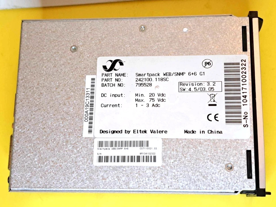 🔥DEFECTIVE🔥 SMARTPACK WEB/SNMP G1 CS7110021 ADVANCED POWER SYSTEM CONTROLLER