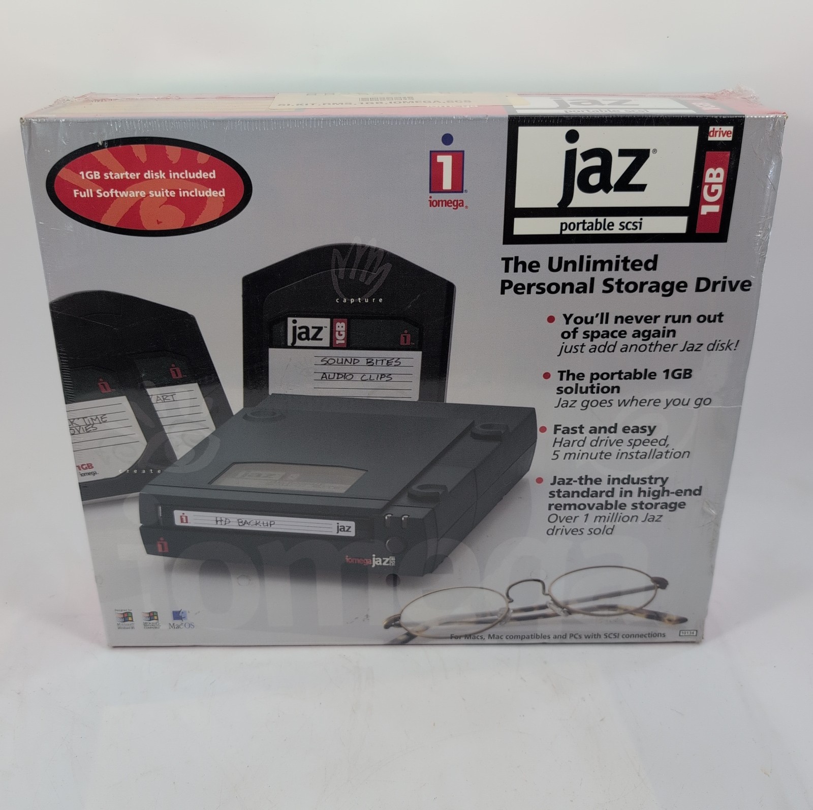 Iomega 1G Jaz External SCSI Storage Magnetic Disk Disc Drive – New Sealed