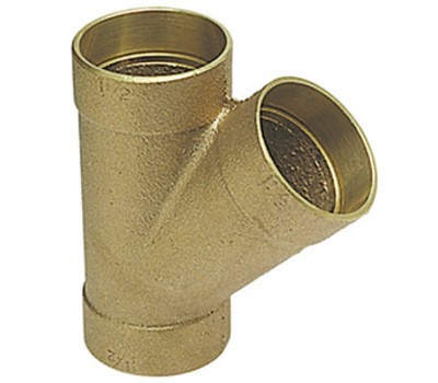 NIBCO 810R 2″X2″X1-1/2″ Sweat Cast Bronze 45¬∞ Reducing Wye